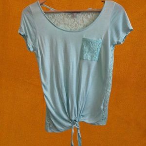 Front Tie Lace Top
